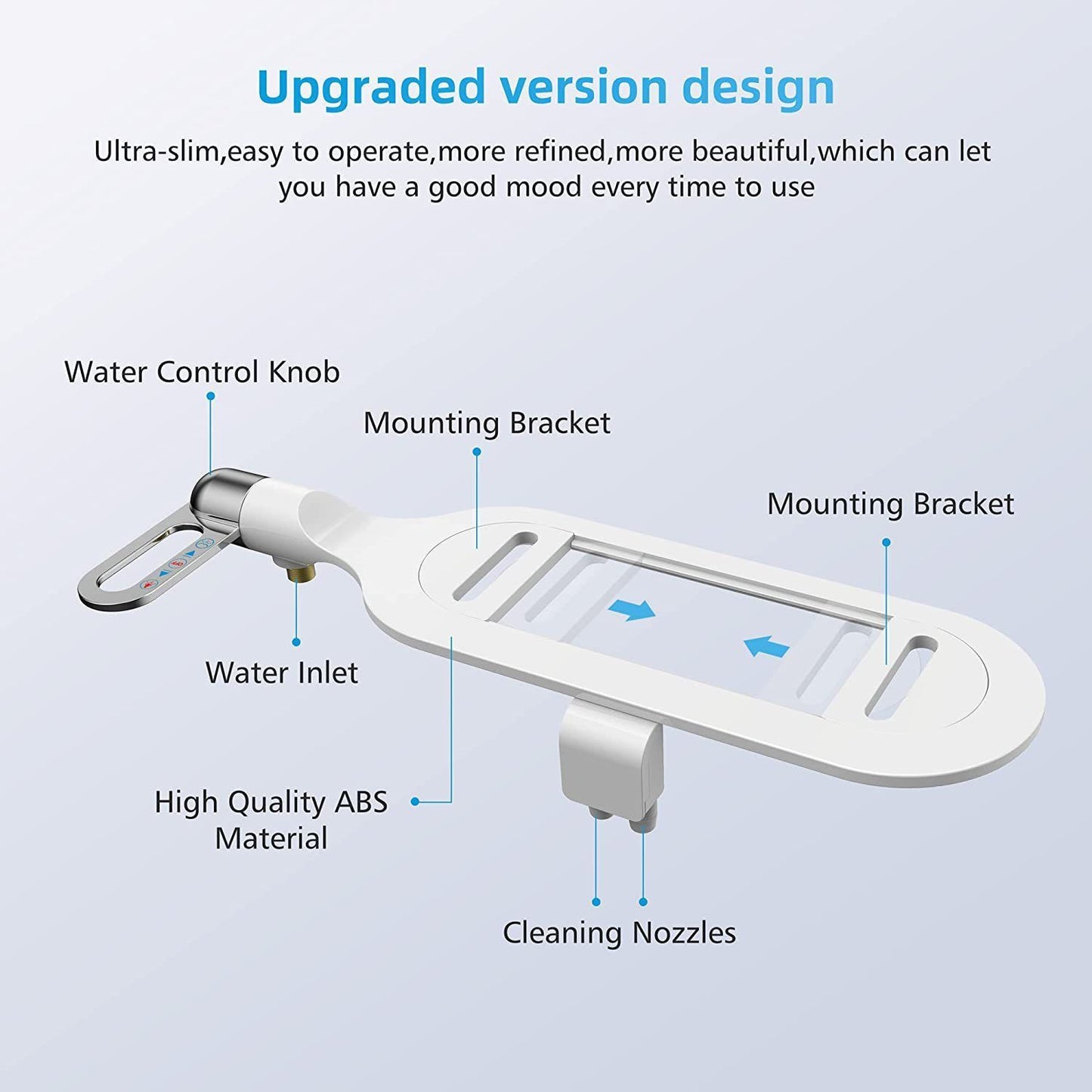 Adjustable bidet for the toilet