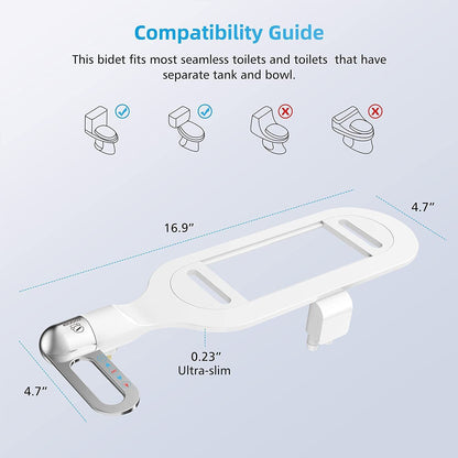 Adjustable bidet for the toilet
