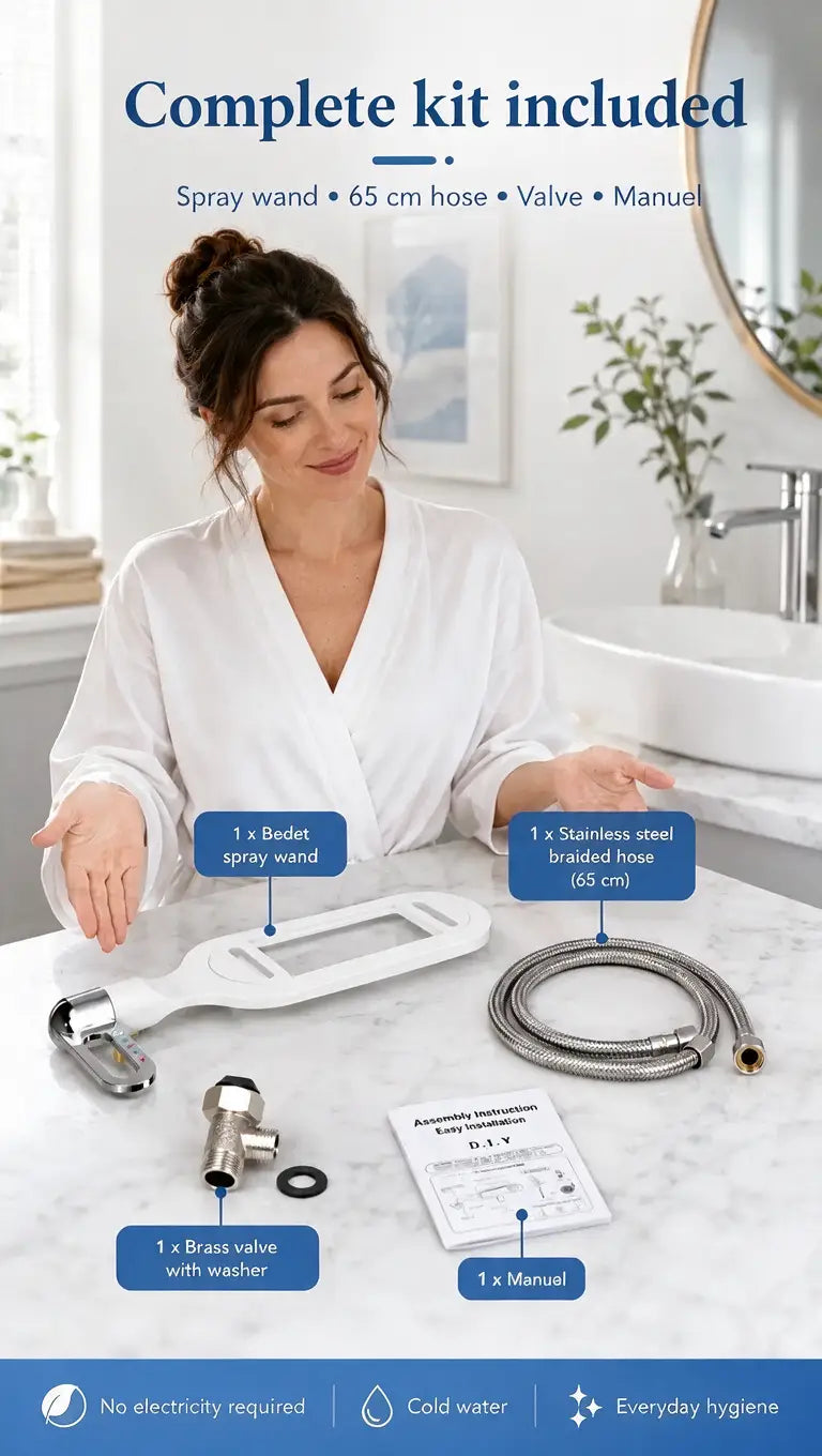 Adjustable bidet for the toilet