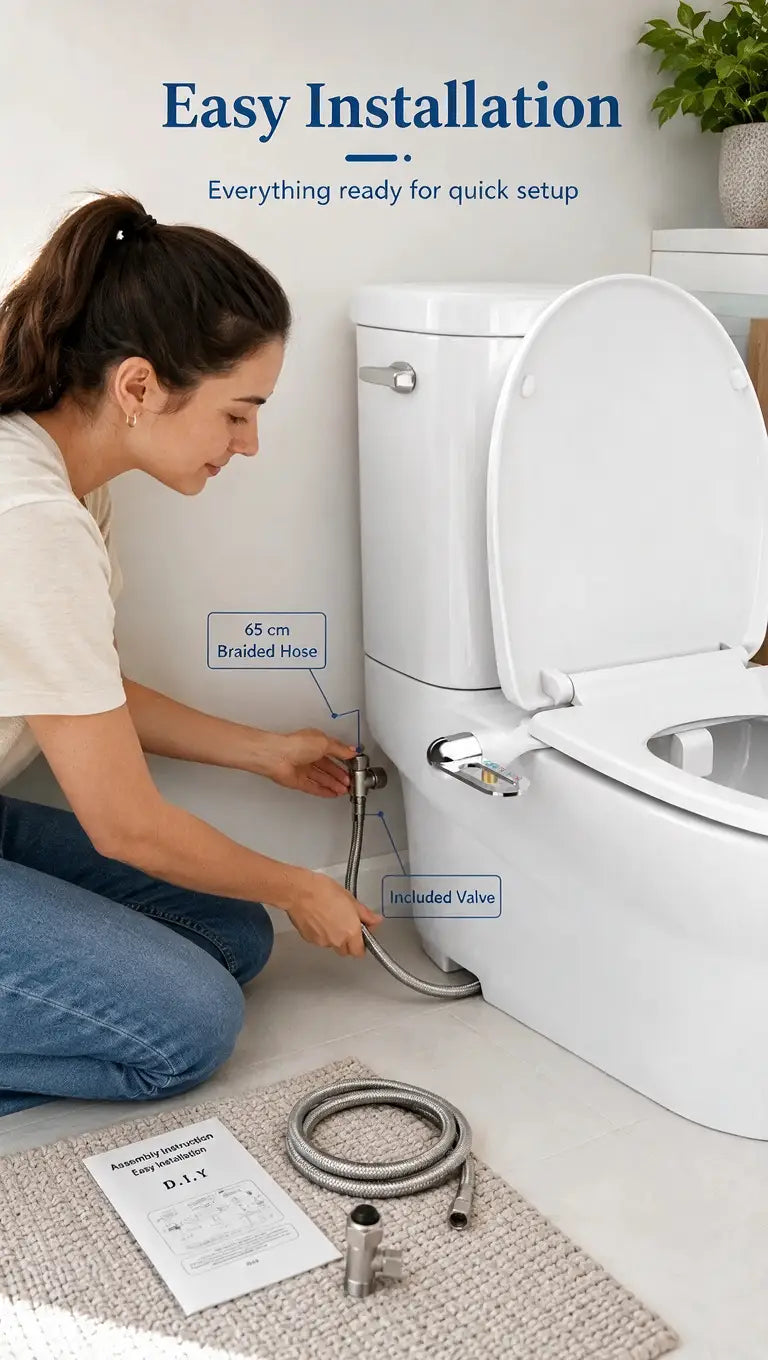 Adjustable bidet for the toilet