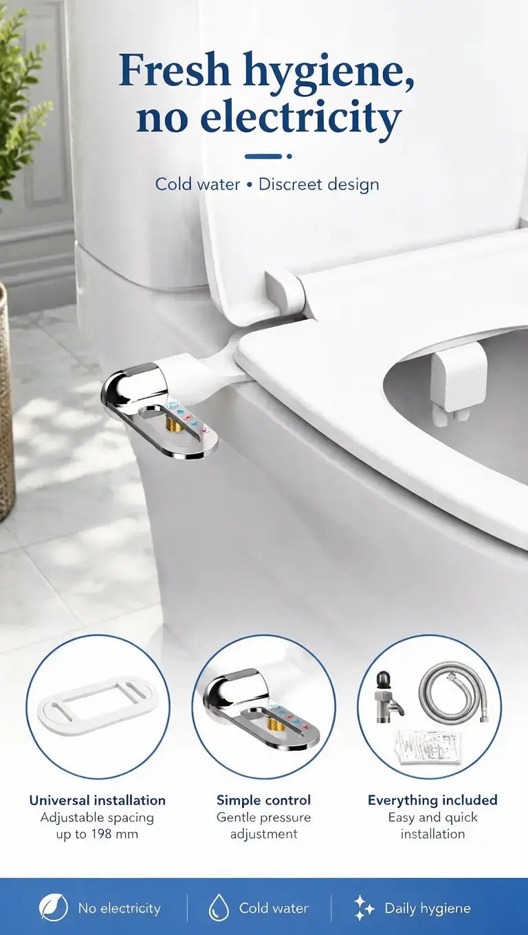 Adjustable bidet for the toilet